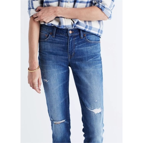 Madewell The Slim Boyjean in Brinville Wash: Rip and Repair Edition - Picture 5 of 11